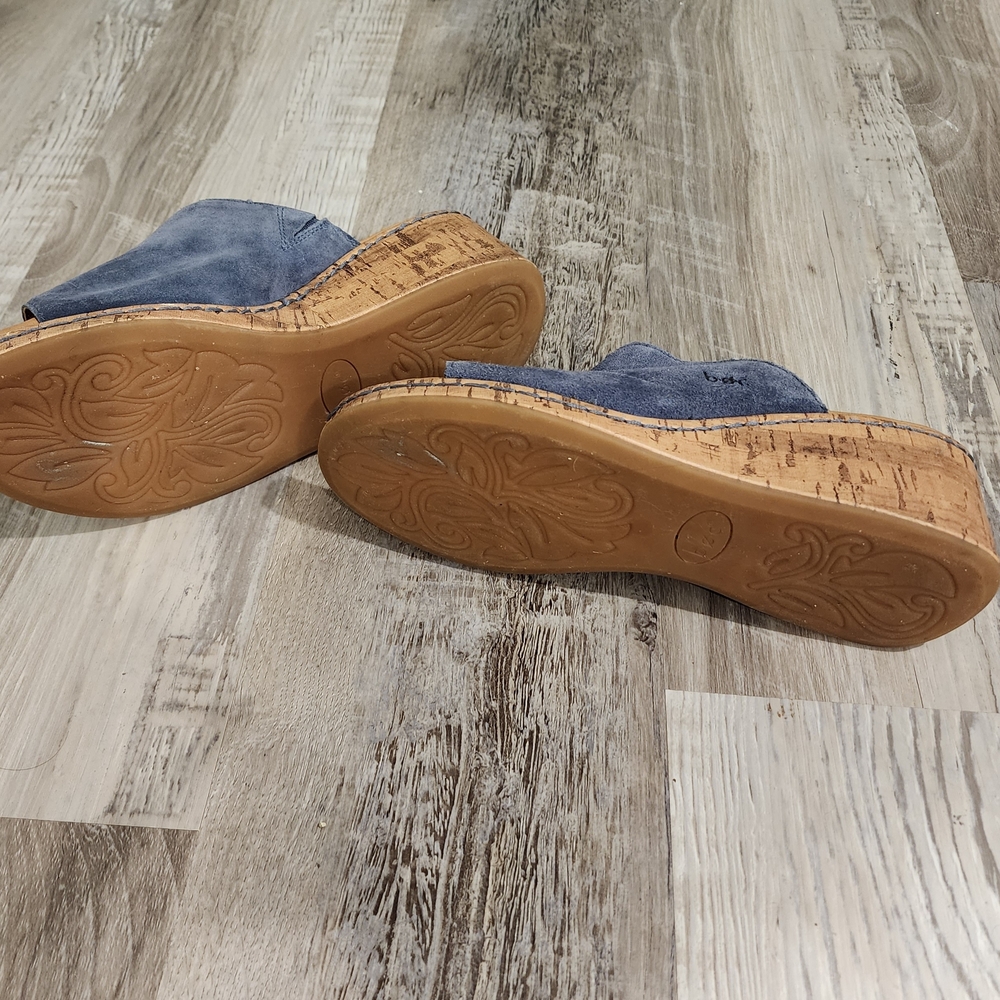 b.o.c. Denim Blue Wedge Sandals - Picture 8 of 8